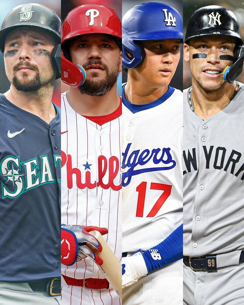 「羅利、史瓦伯、大谷翔平與賈吉齊聚，4名重砲締造大聯盟同季50轟最狂紀錄」