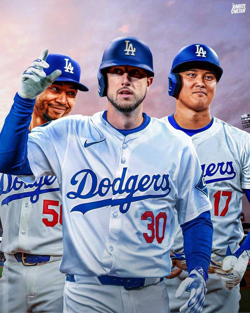 道奇組成超級打線 塔克與大谷翔平貝茲同框