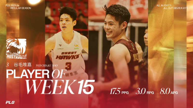 PLG第15週單週最佳球員谷毛唯嘉身穿台鋼獵鷹球衣於比賽中進攻畫面