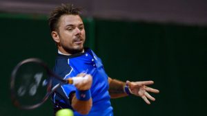 瑞士傳奇球星瓦林卡(Stan Wawrinka)在日內瓦網賽中展現招牌單手反拍。