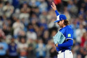 藍鳥隊王牌高斯曼（Kevin Gausman）達成大聯盟生涯第 2000 次三振。