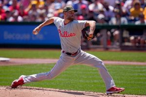 費城人王牌投手惠勒（Zack Wheeler）面對海盜主投 7 局無失分奪勝。